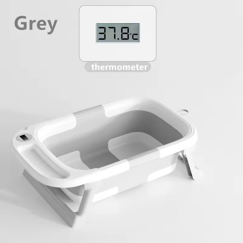 baignoire bebe gris thermomètre