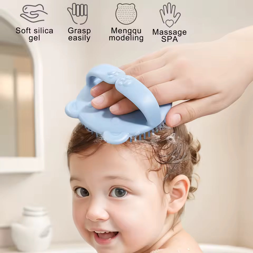 Brosse bain bebe | Oreilles d'Ours Anti-Croûtes
