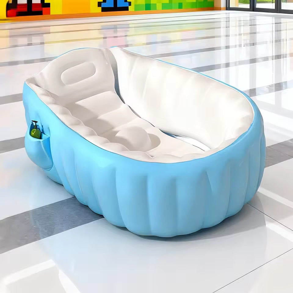 baignoir gonflable bébé bleu 