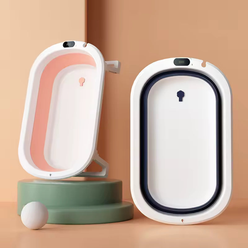 baignoire bébé bleu rose