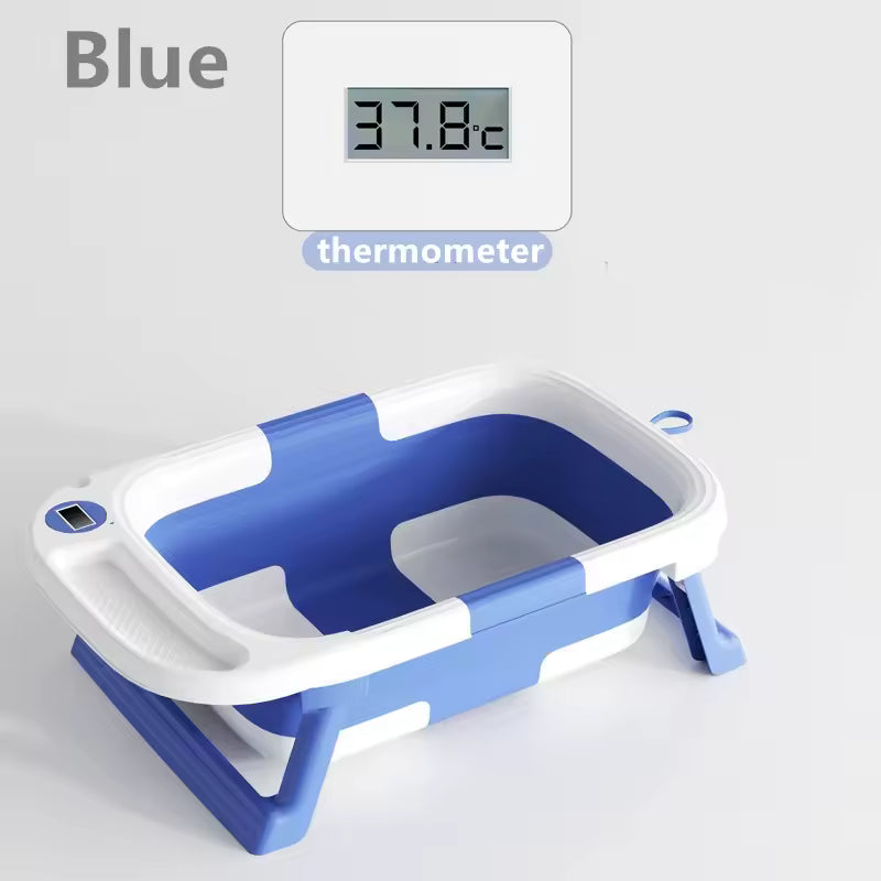 baignoire bebe bleu thermomètre 