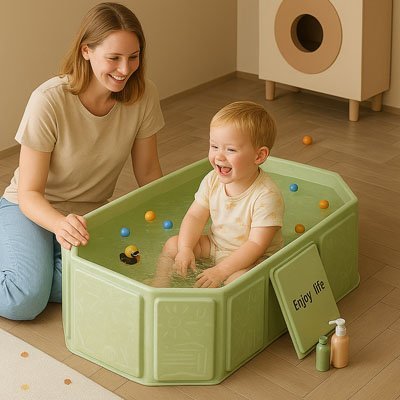 Baignoire bébé | Ergonomique Sécurité - Mon Oasis Bébé