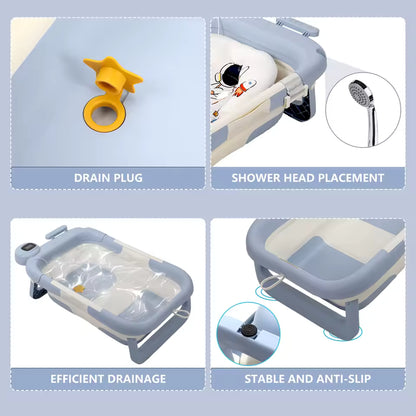 Baignoire bébé | Pliable avec capteur de température