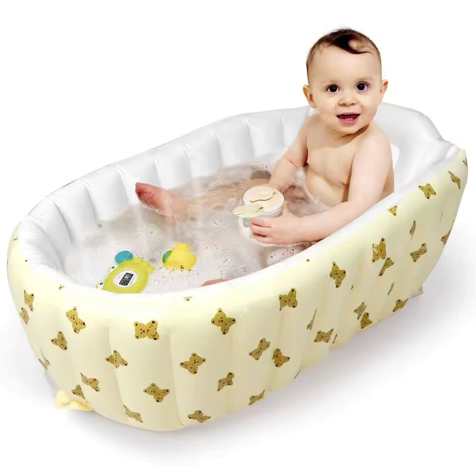 baignoire bebe gonflable motif ours 