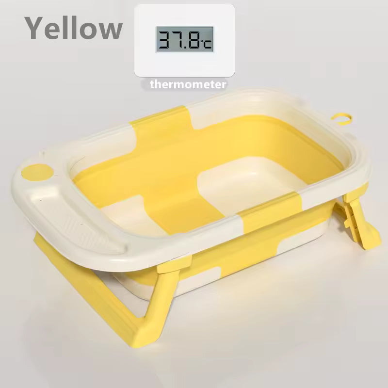 baignoire bebe jaune thermomètre 