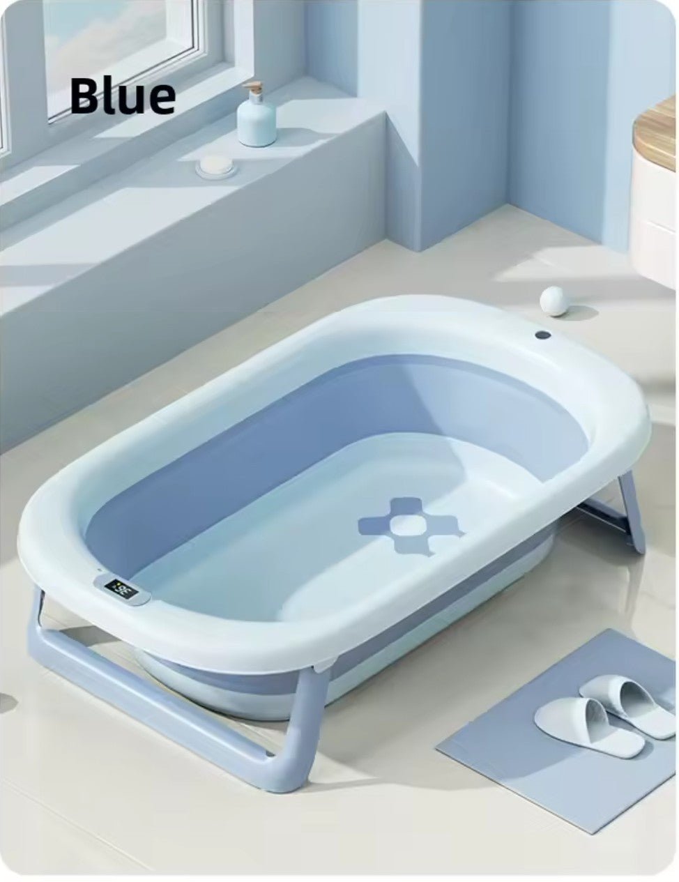 Baignoire bebe | Pliable avec indicateur de température - Mon Oasis Bébé