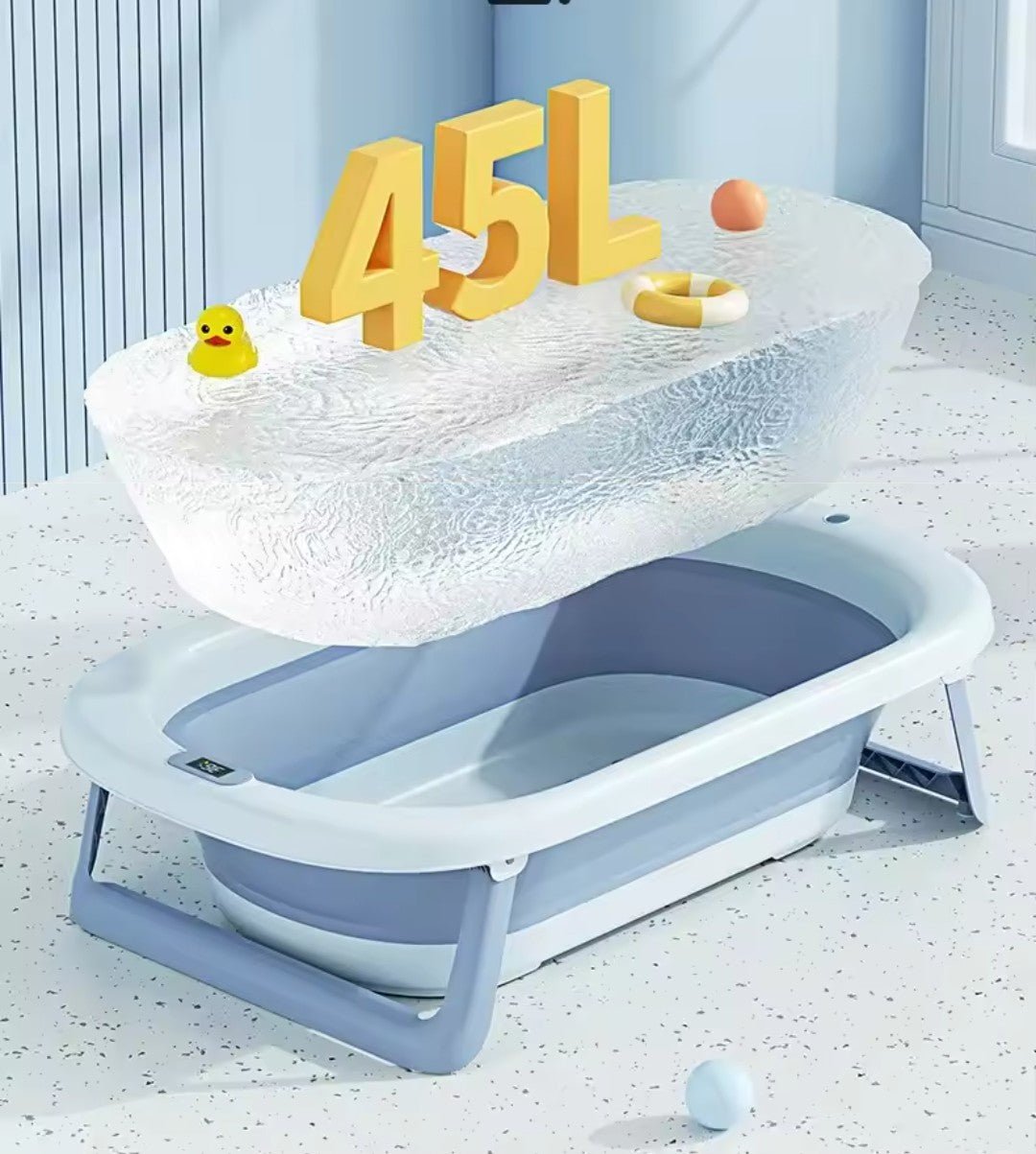 Baignoire bebe | Pliable avec indicateur de température - Mon Oasis Bébé