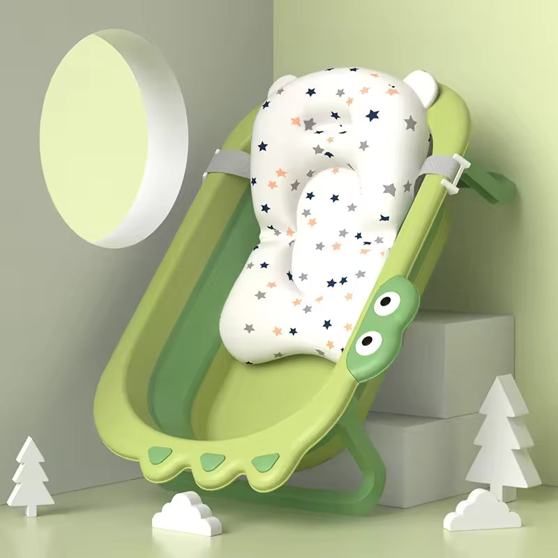 baignoire bebe vert avec coussin