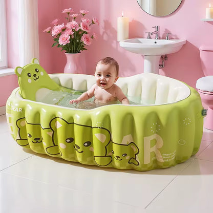 bébé assis baignoire bebe gonflable 