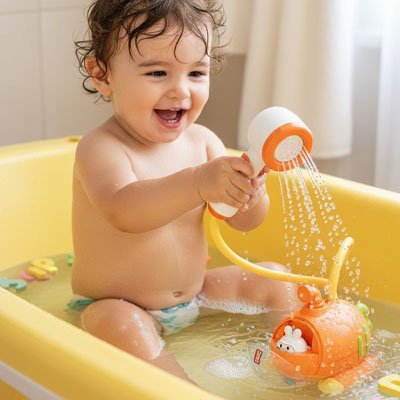 Jouet baignoire bebe | LudiBain Coloré - Mon Oasis Bébé