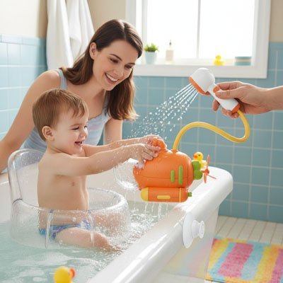 Jouet baignoire bebe | LudiBain Coloré - Mon Oasis Bébé