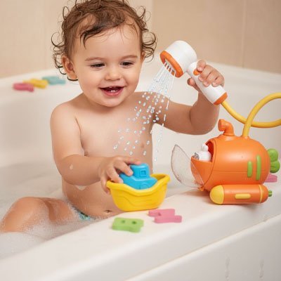 Jouet baignoire bebe | LudiBain Coloré - Mon Oasis Bébé