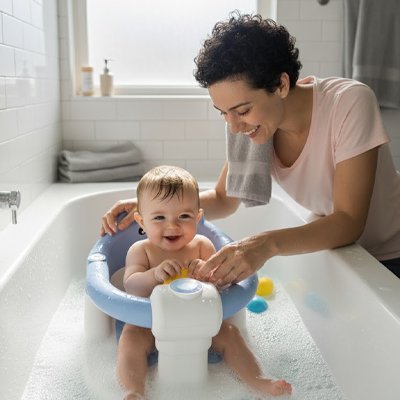 Siège de bain bébé | Ergonomique Antidérapant - Mon Oasis Bébé