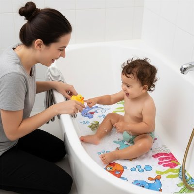 Tapis de bain pour bébé | Antidérapant Sécurité - Mon Oasis Bébé